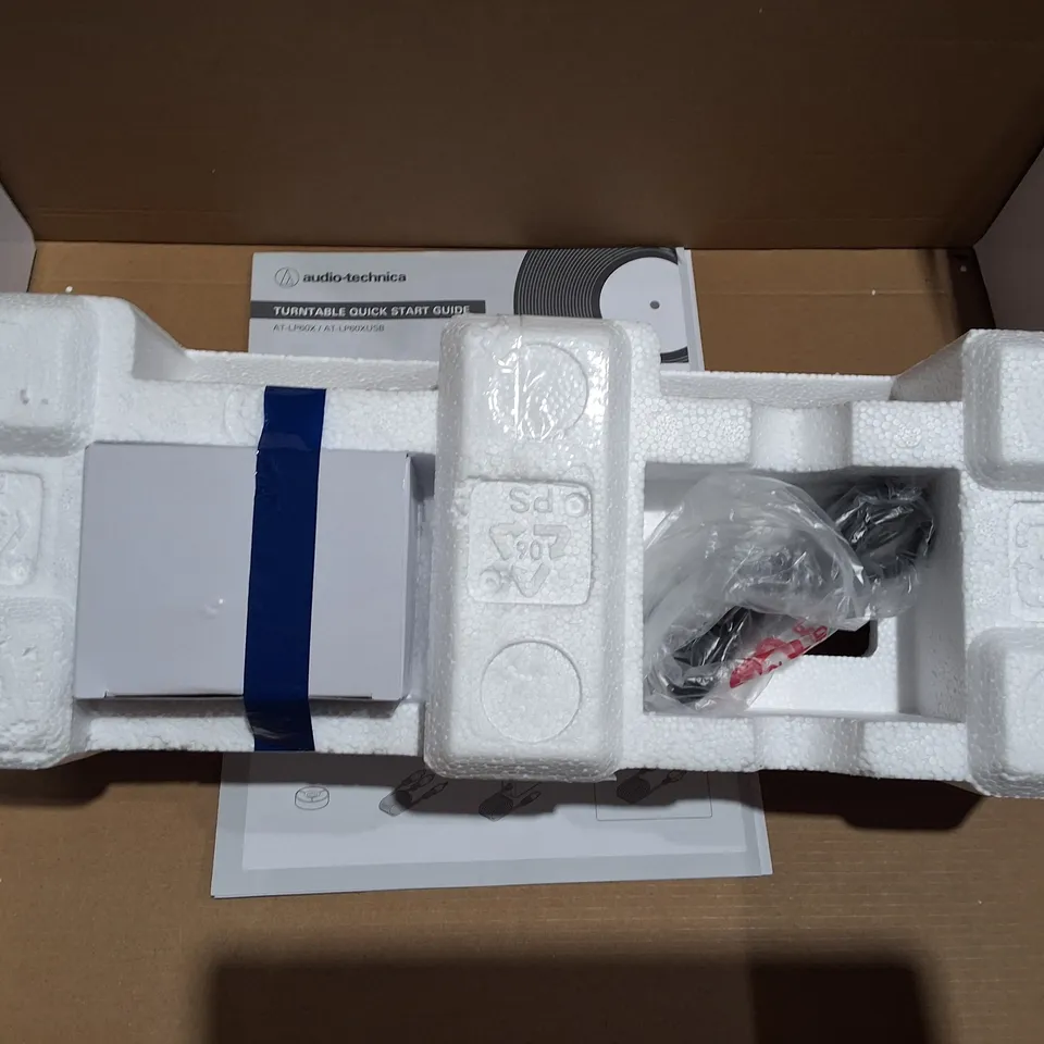 BOXED AUDIO TECHNICA FULLY AUTOMATIC BELT DRIVE TURNTABLE - AT-LP60X
