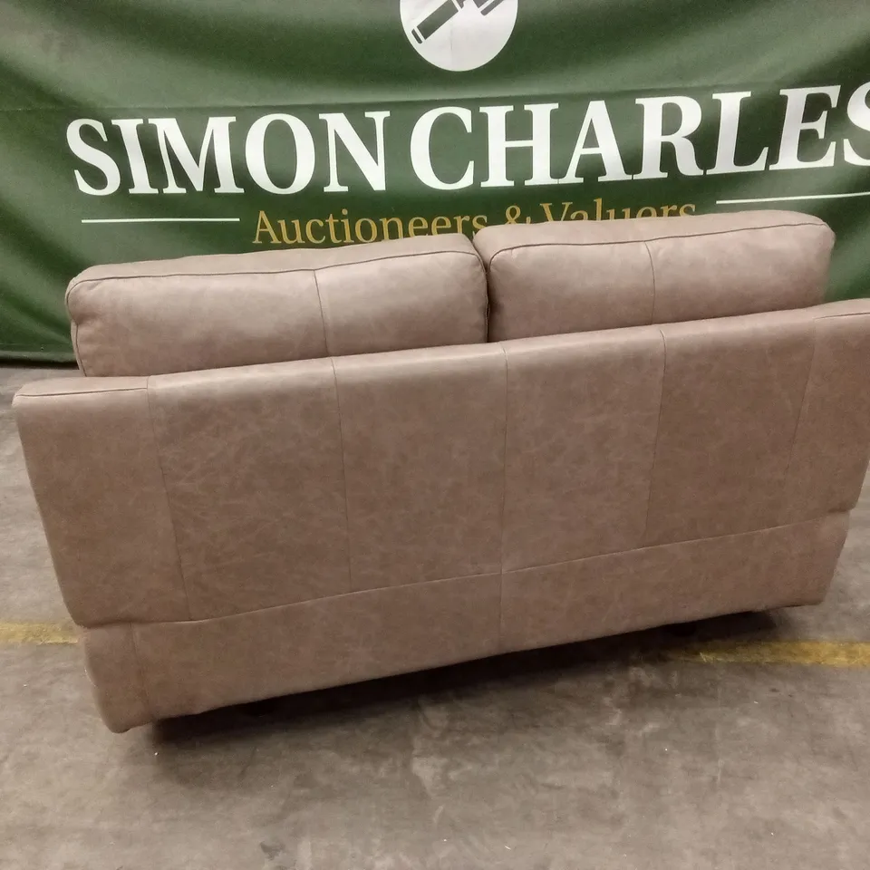 QUALITY DESIGNER ITALIAN MADE PATRIZIO 2 SEATER LEATHER SOFA