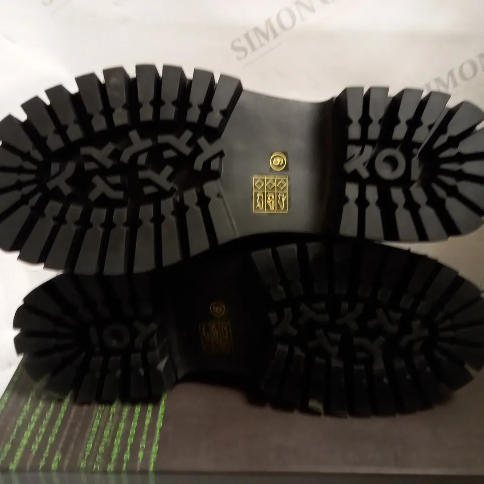 KOI VEGAN BLACK VISOR CHUNKY SLINGBACK SANDALS - SIZE 9