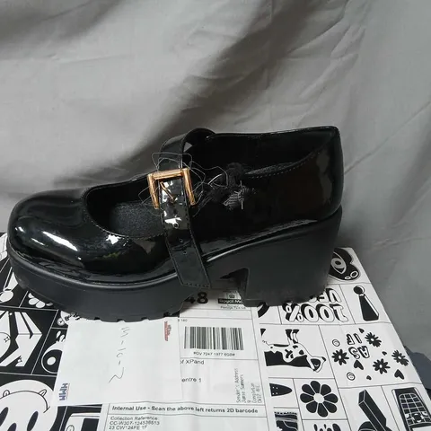 KOI MARY JANE SHOES – BLACK PATENT, UK 3 (BOXED)