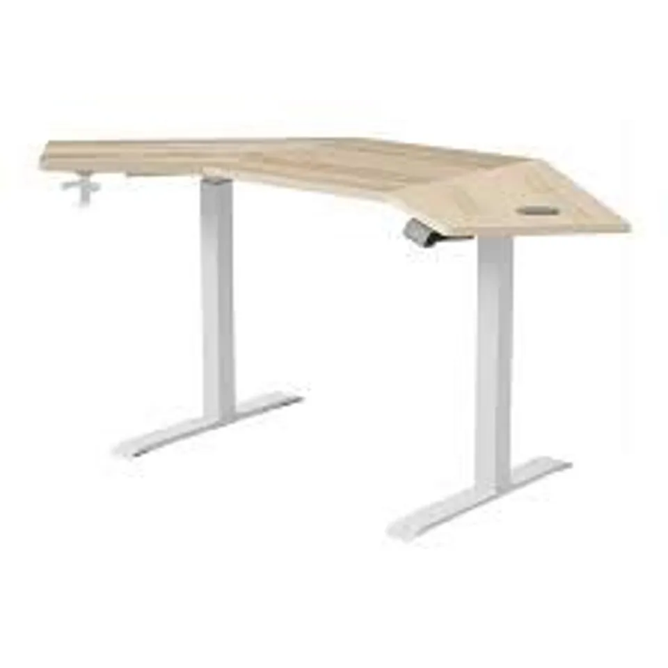 BOXED GINO SMART CORNER DESK - WHITE (1 BOX)