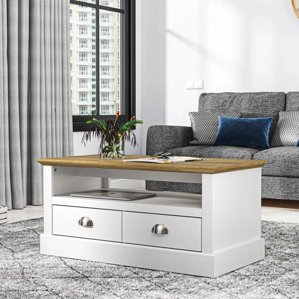 BOXED OCTAVE SOLID WOOD COFFEE TABLE (1 BOX)