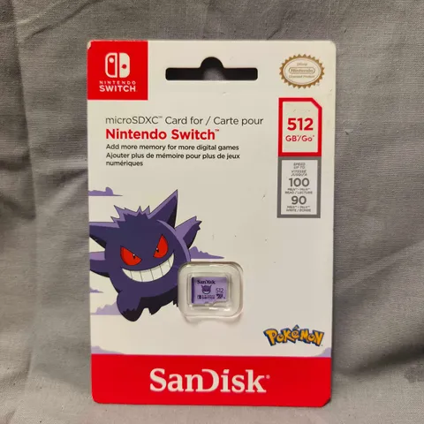 SANDISK 512GB MICROSDXC CARD FOR NINTENDO SWITCH – POKEMON EDITION (OFFICIAL PACKAGING)