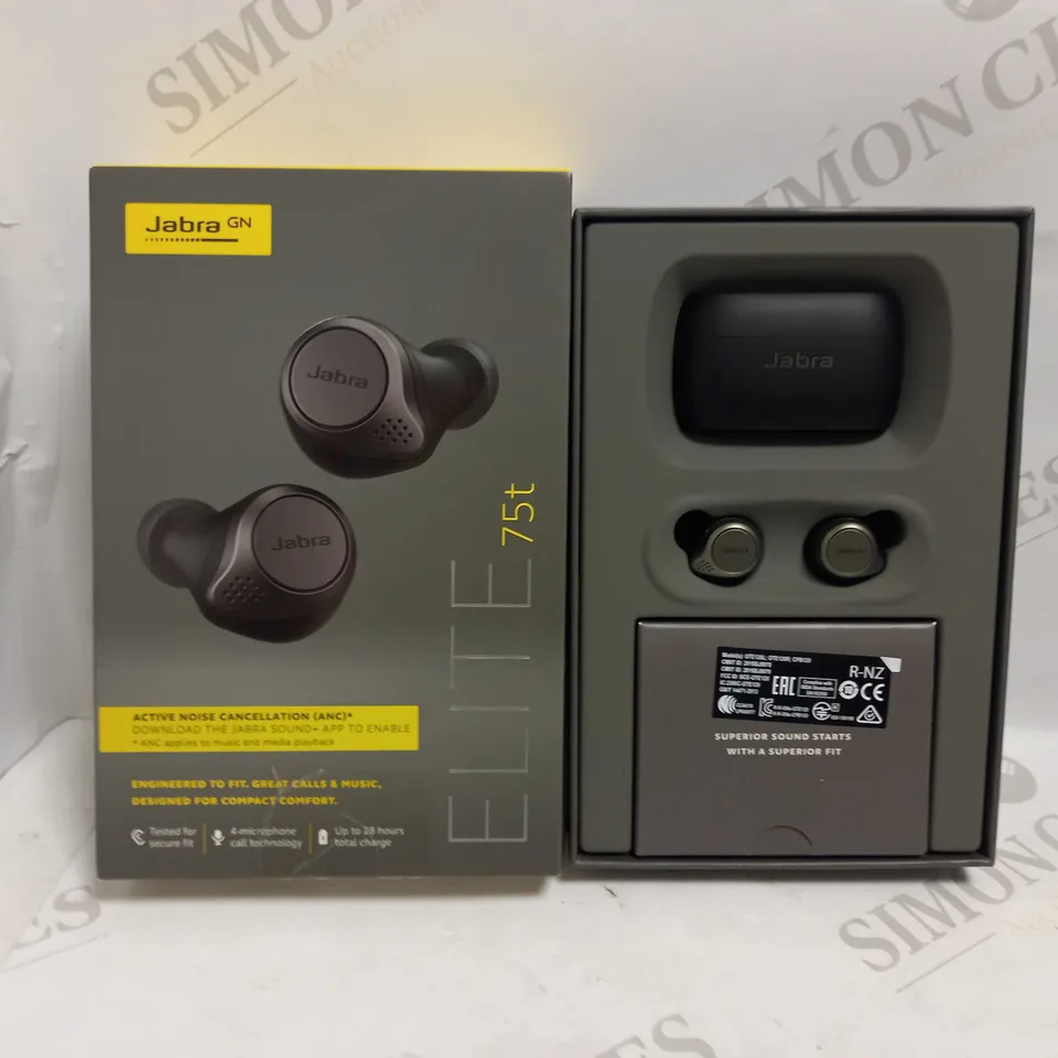 JABRA ELITE 75T TRUE WIRELESS EARBUDS RRP £149