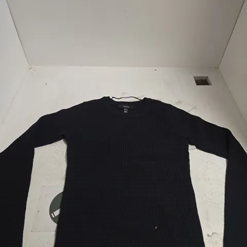 VERO MODA BLACK CABLE KNIT O-NECK PULLOVER – WOMEN'S, SIZE M