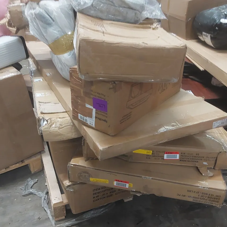 PALLET CONTAINING ASSORTED CONSUMER PRODUCTS/FURNITURE PARTS ECT