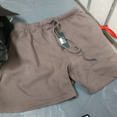 NO SAUCE BROWN DRAWSTRING SHORTS WITH ELASTIC WAISTBAND (CASUAL WEAR) 