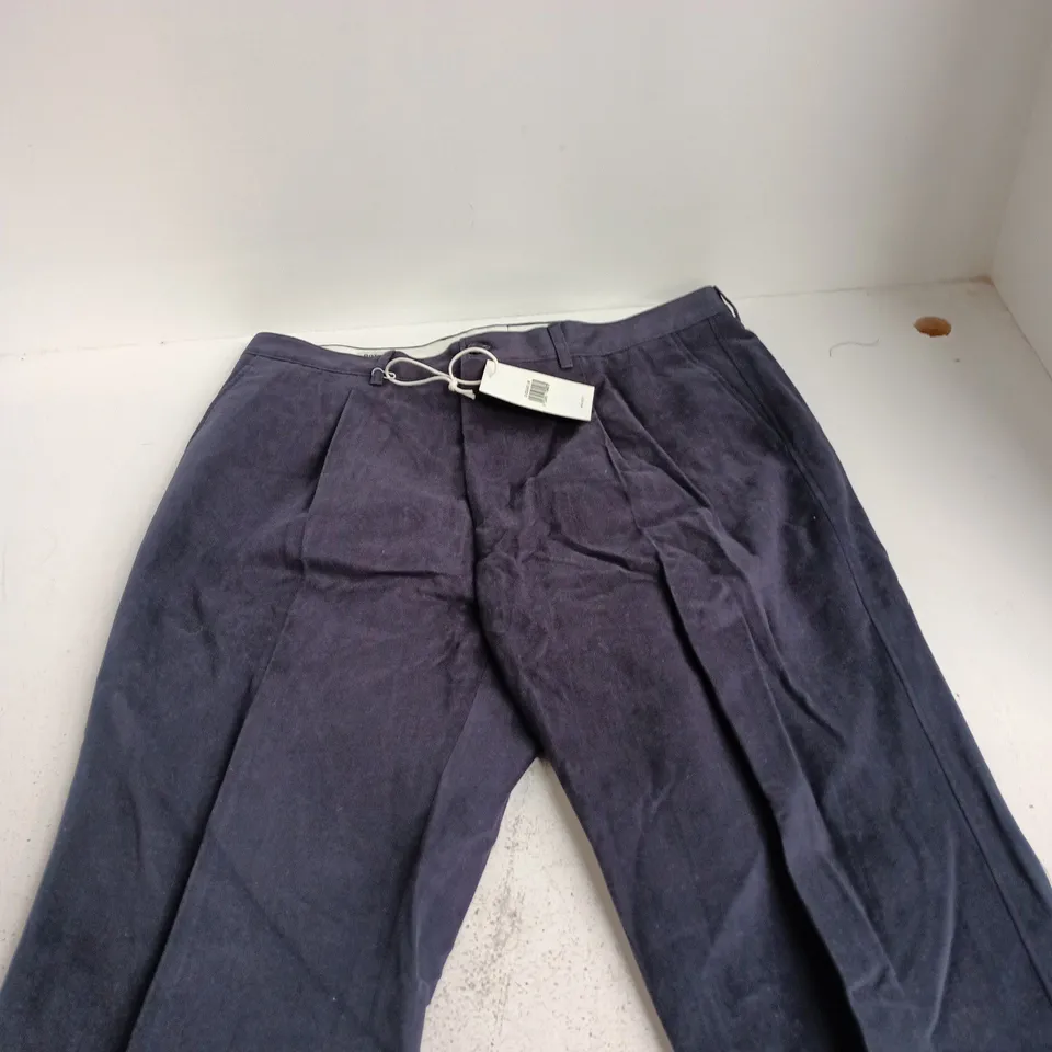 NATALINO NAVY COTTON TROUSERS – SIZE 36, MADE IN PORTUGAL