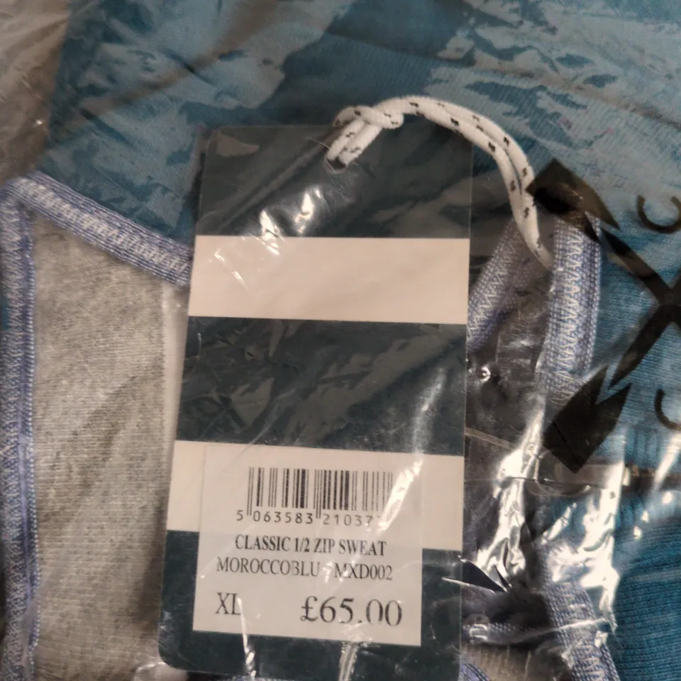 CREW CLOTHING CLASSIC 1/2 ZIP SWEAT – MOROCCO BLUE, XL (MXD002)