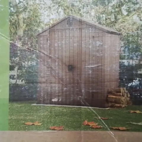 BOXED KETER DARWIN 6FT × 4FT DOUBLE DOOR APEX OUTDOOR GARDEN SHED