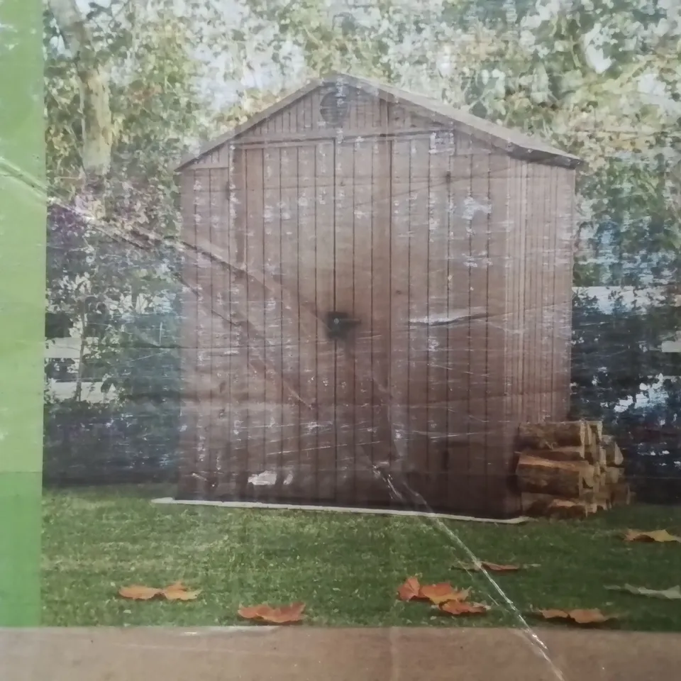 BOXED KETER DARWIN 6FT × 4FT DOUBLE DOOR APEX OUTDOOR GARDEN SHED