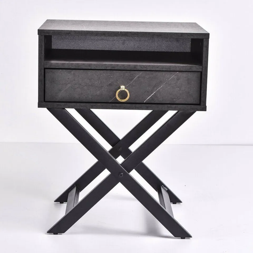 RAYE 1 DRAWER BEDSIDE TABLE GREY