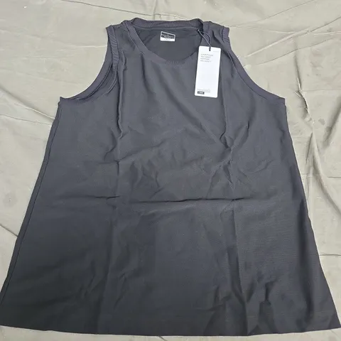 LNDR FLUID TANK TOP – BLACK, UK SIZE L