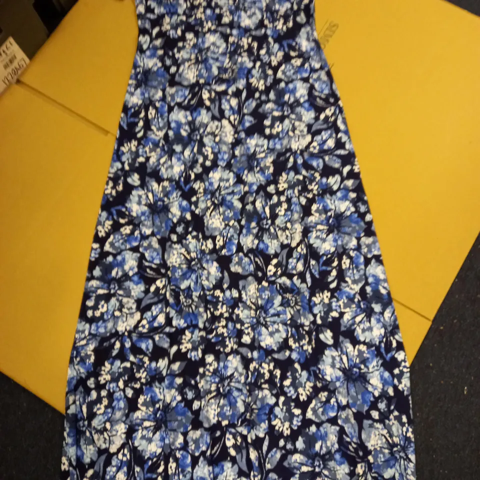 BRAND NEW KIM&CO FLORAL CLOUDS DRESS IN BLUE - SIZE XS