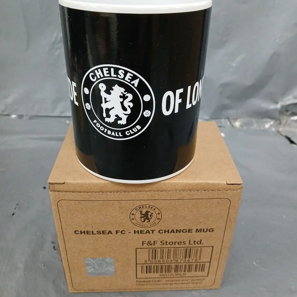 BOX OF 30 CHELSEA FC HEAT CHANGED MUG / COLLECTION ONLY 