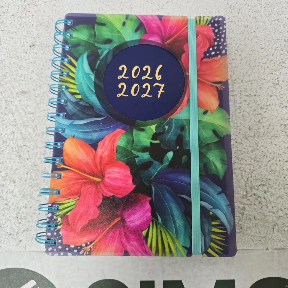 ACADEMIC DIARY A5 2026/2027 FLORAL COVER – PACK OF 6, SPIRAL-BOUND