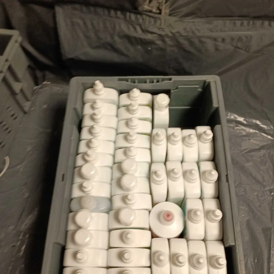 BOX OF APPROXIMATELY 35 ASSORTED CONTACT LENS CLEANERS