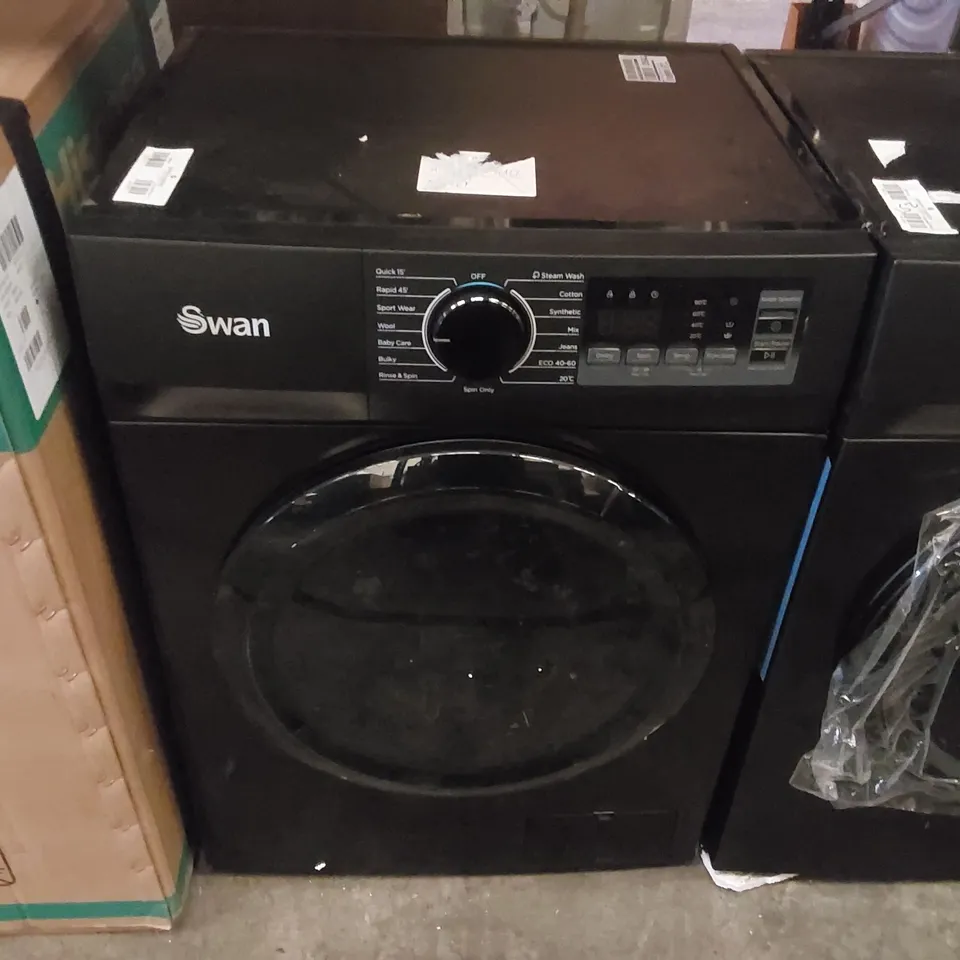 SWAN SW75130B 9KG LOAD, 1400 SPIN FREESTANDING WASHING MACHINE - BLACK