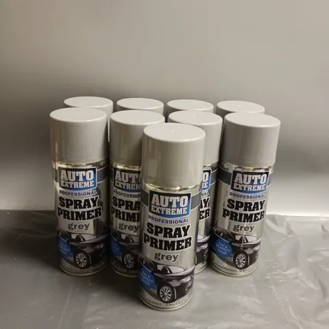 LOT OF APPROX. 9 AUTO EXTREME PROFESSIONAL SPRAY PRIMER GREY 400ML