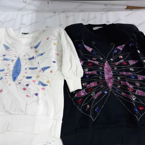 LOT OF 12 RONNIE EMBELLISHED JUMPERS WITH SHOULDER PADS