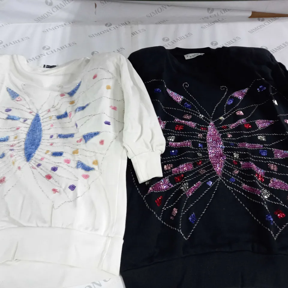 LOT OF 12 RONNIE EMBELLISHED JUMPERS WITH SHOULDER PADS