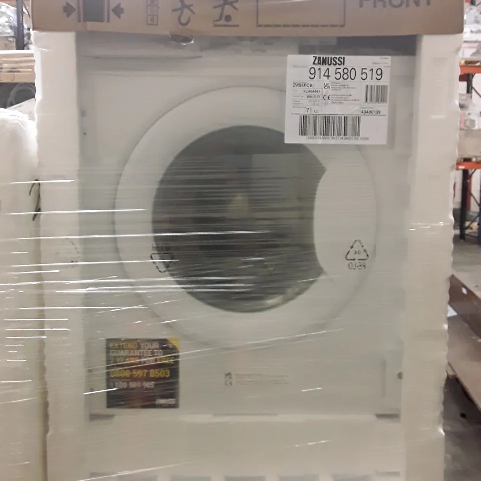 ZANUSI ZW84PCBI INTEGRATED WASHING MACHINE, 8KG LOAD, 1400RPM SPIN, WHITE