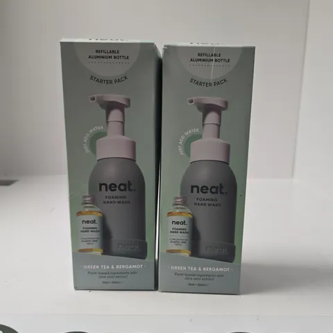 NEAT FOAMING HAND WASH STARTER PACK – GREEN TEA & BERGAMOT (2 BOXED SETS)