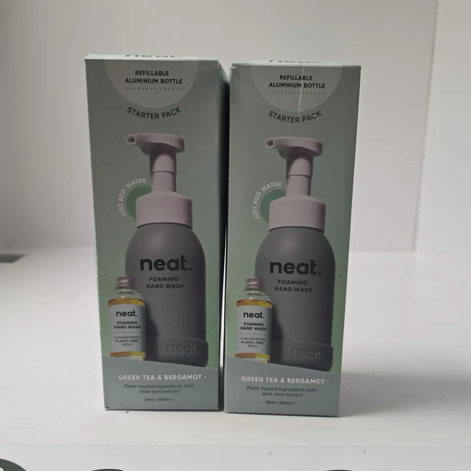 NEAT FOAMING HAND WASH STARTER PACK – GREEN TEA & BERGAMOT (2 BOXED SETS)