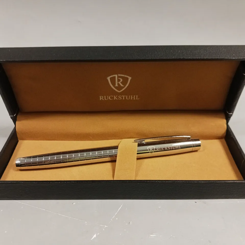 RUCKSTUHL STAINLESS STEEL LUXURY PEN IN GIFT BOX