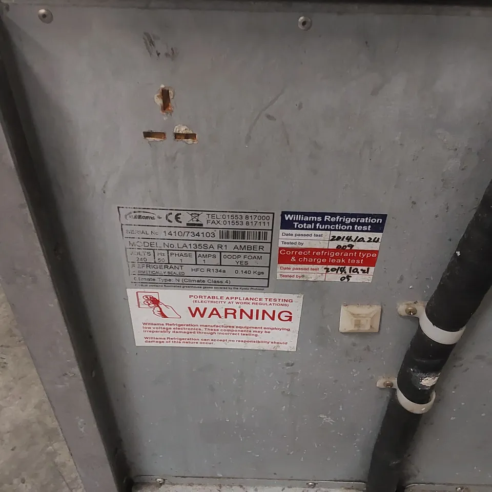 WILLIAMS LA135SA R1 COMMERCIAL UNDERCOUNTER FREEZER