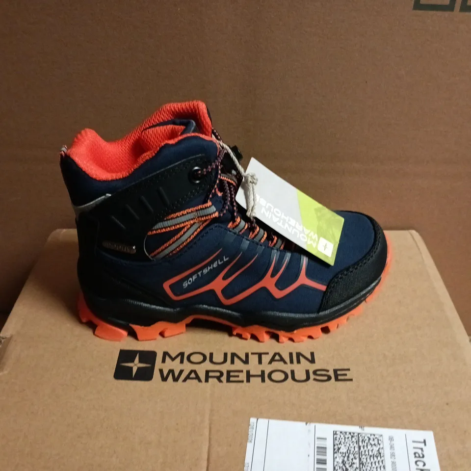 MOUNTAIN WAREHOUSE SOFTSHELL KIDS WATERPROOF HIKING BOOTS – PETROL, UK 10 (EU 28)