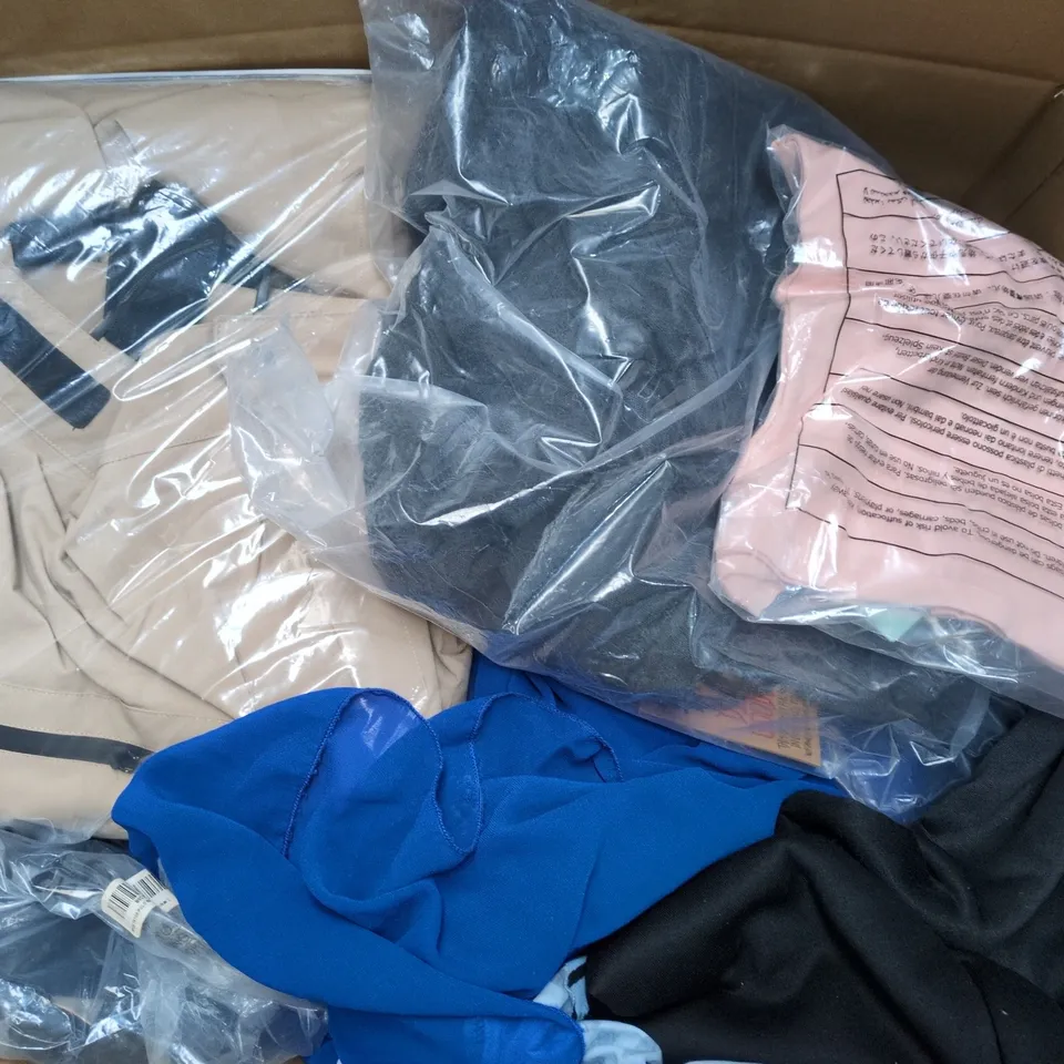 APPROXIMATELY 30 ASSORTED CLOTHING ITEMS IN VARIOUS SIZES, STYLES & COLOURS TO INCLUDE BRANDS SUCH AS KHAADI, I SAW IT FIRST, QUIZ, ETC - COLLECTION ONLY