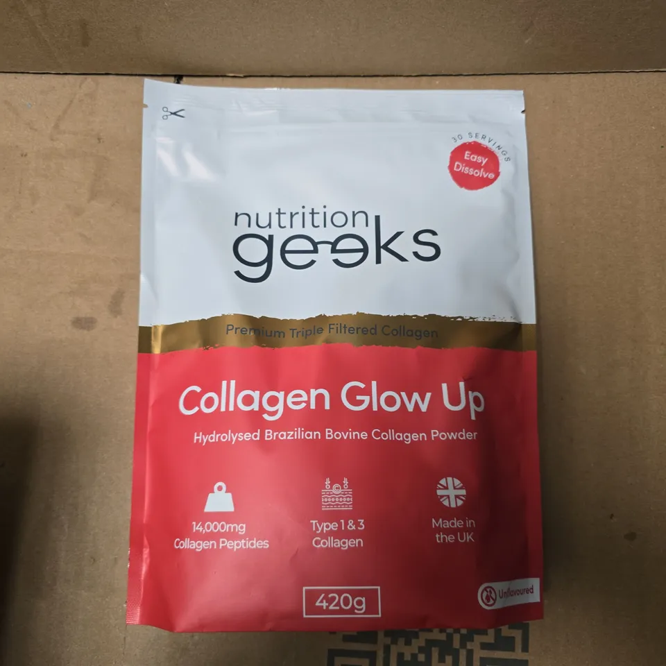 NUTRITION GEEKS COLLAGEN GLOW UP – 420G - UNFLAVOURED