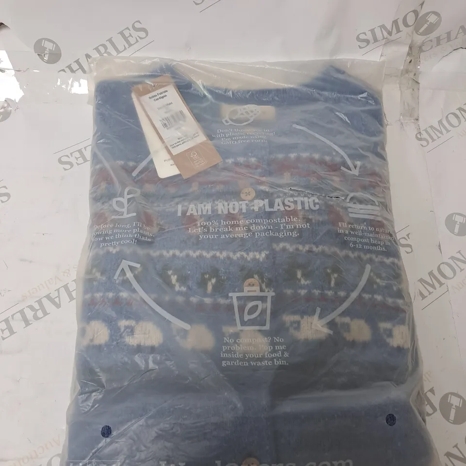WOOLOVERS ROBIN FARISLE CARDIGAN SIZE M