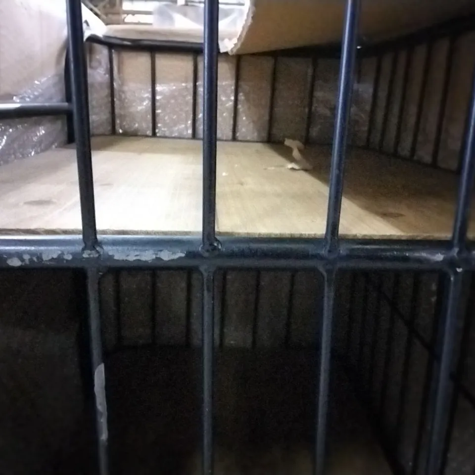 BOXED ALFORD SERVING CART , MISSING WHEELS , SCRATCHED 