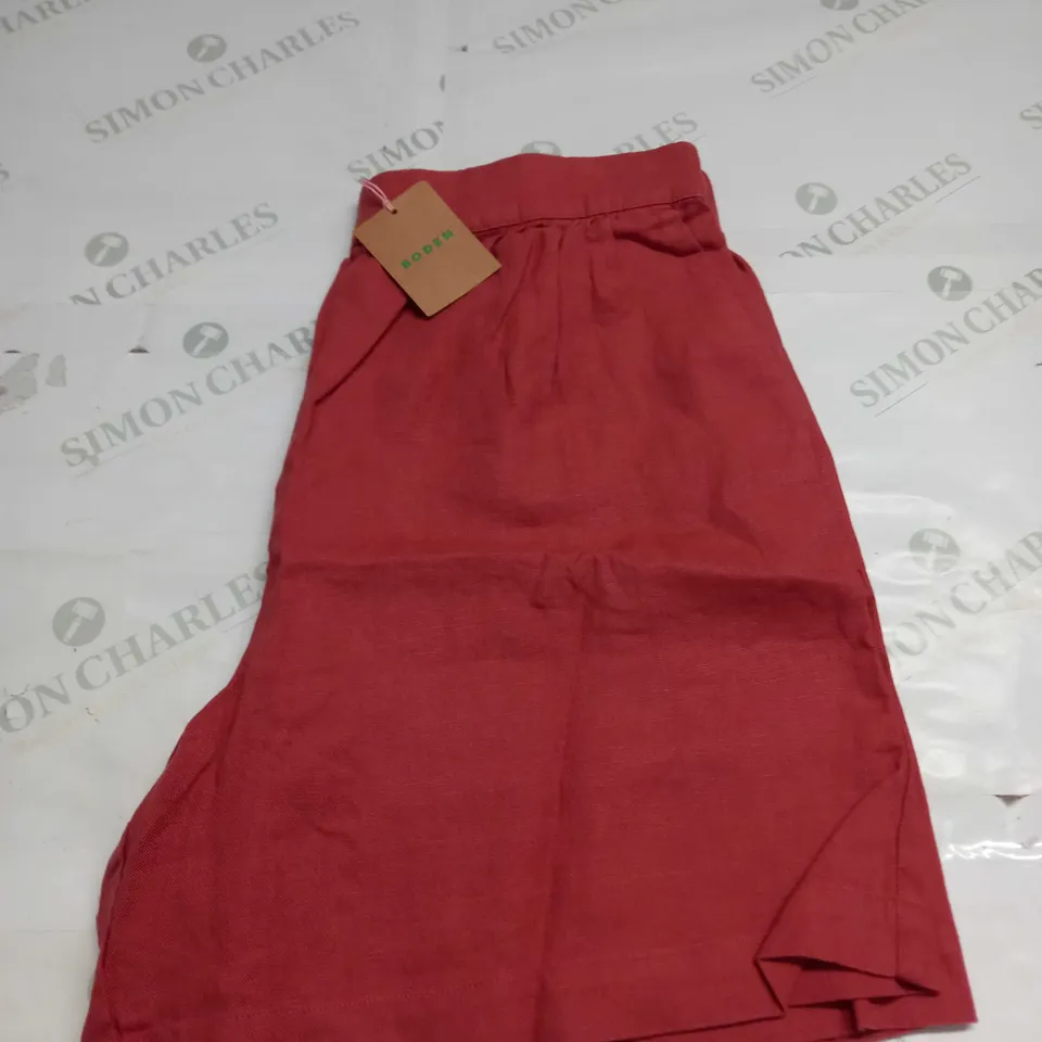 WOMENS BODEN PULL-ON LINEN SHORTS SIZE 12