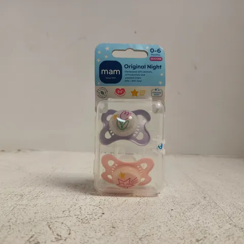 MAM ORIGINAL NIGHT BABY PACIFIER SET (0-6 MONTHS) – PACK OF 2