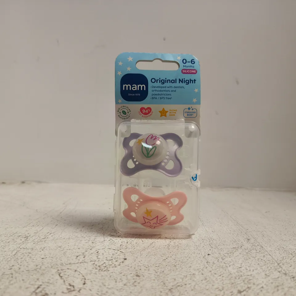 MAM ORIGINAL NIGHT BABY PACIFIER SET (0-6 MONTHS) – PACK OF 2