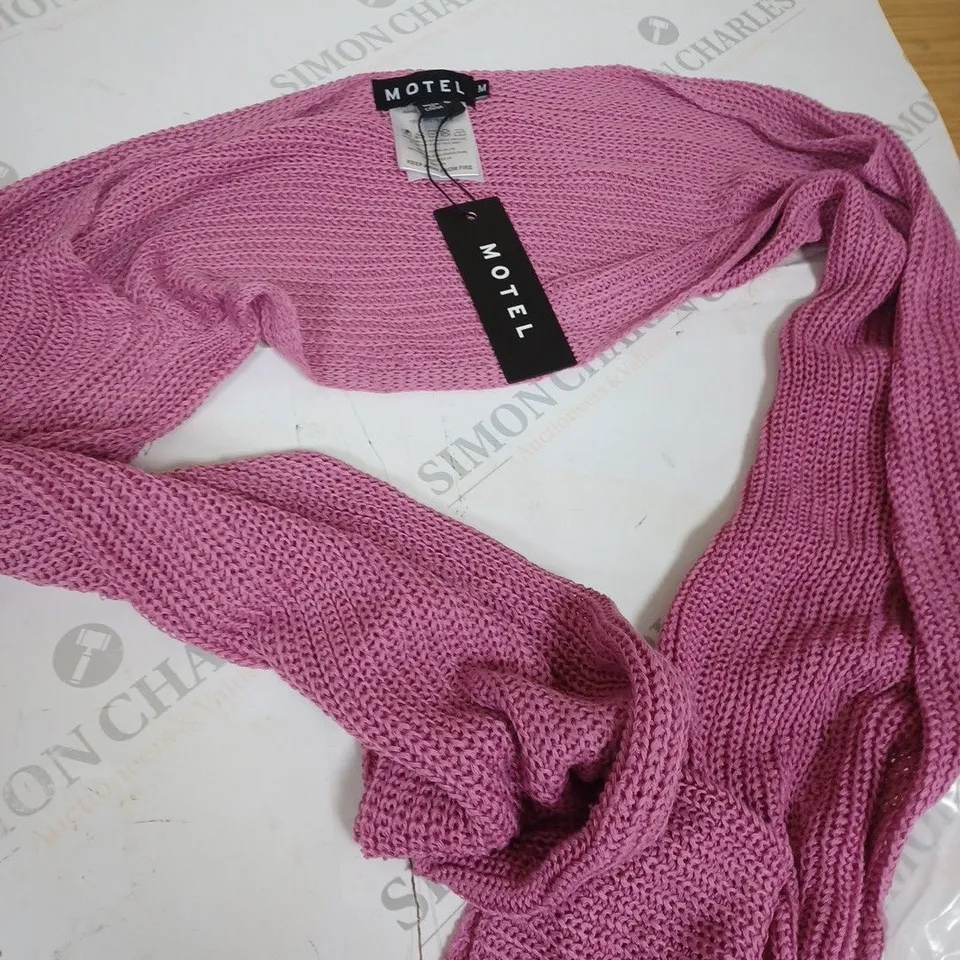 MOTEL NOBILA SHRUG RASPBERRY TOP - UK SIZE MEDIUM