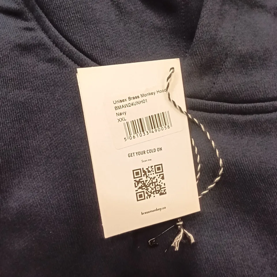 BRAND NEW BRASS MONKEY HOODIES - NAVY SIZE XXL  APPROXIMATELY 10