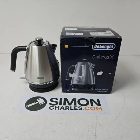 DE'LONGHI DISTINTA X ELECTRIC KETTLE, 1.7 L – STAINLESS STEEL