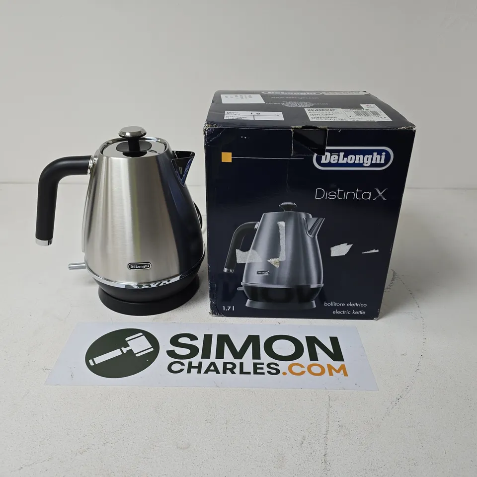 DE'LONGHI DISTINTA X ELECTRIC KETTLE, 1.7 L – STAINLESS STEEL