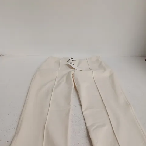 ZARA WOMENβS CREAM WIDE-LEG TROUSERS β SIZE L (UK) WITH TAG ATTACHED
