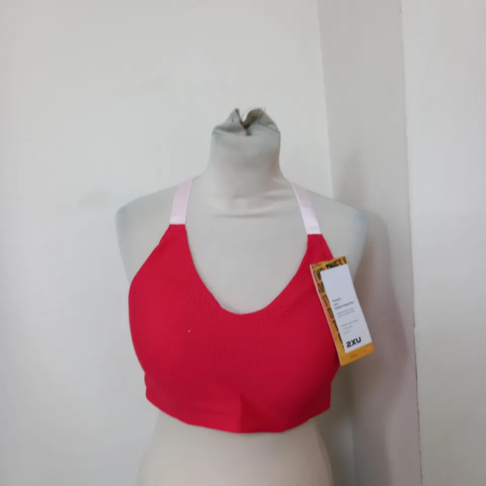 2XU RED AREO MEDIUM IMPACT BRA SIZE XL 