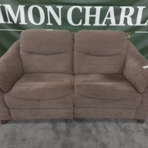 DESIGNER G PLAN MADE JACKSON VICTORIA GINGER FABRIC MANUAL RECLINING THREE SEATER SOFA