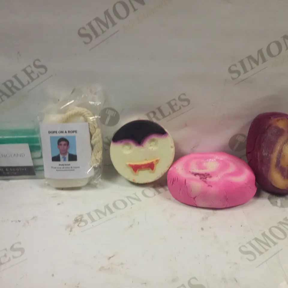BOX TO CONTAIN 10 ASSORTED LUSH SOAPS AND OTHER SIMILAR BATHROOM PRODUCTS