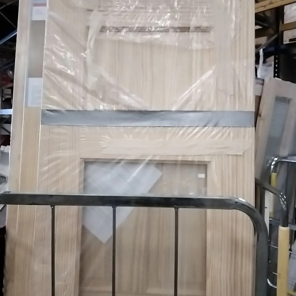 DESIGNER 2 PANEL KNOTTY PINE GLAZED INTERNAL DOOR APPROXIMATELY 1981X686MM