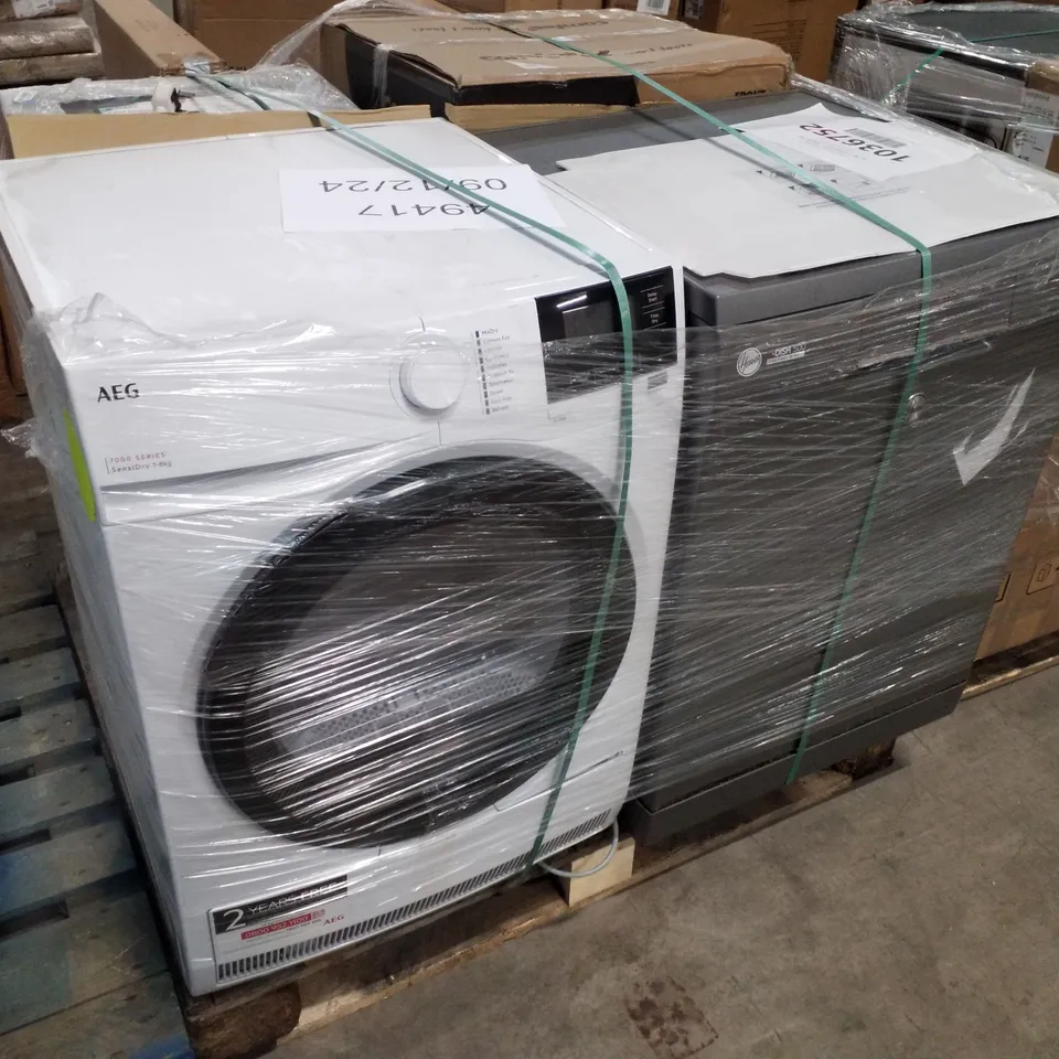 PALLET OF APPROXIMATELY 4 UNPROCESSED RAW RETURN WHITE GOODS TO INCLUDE;