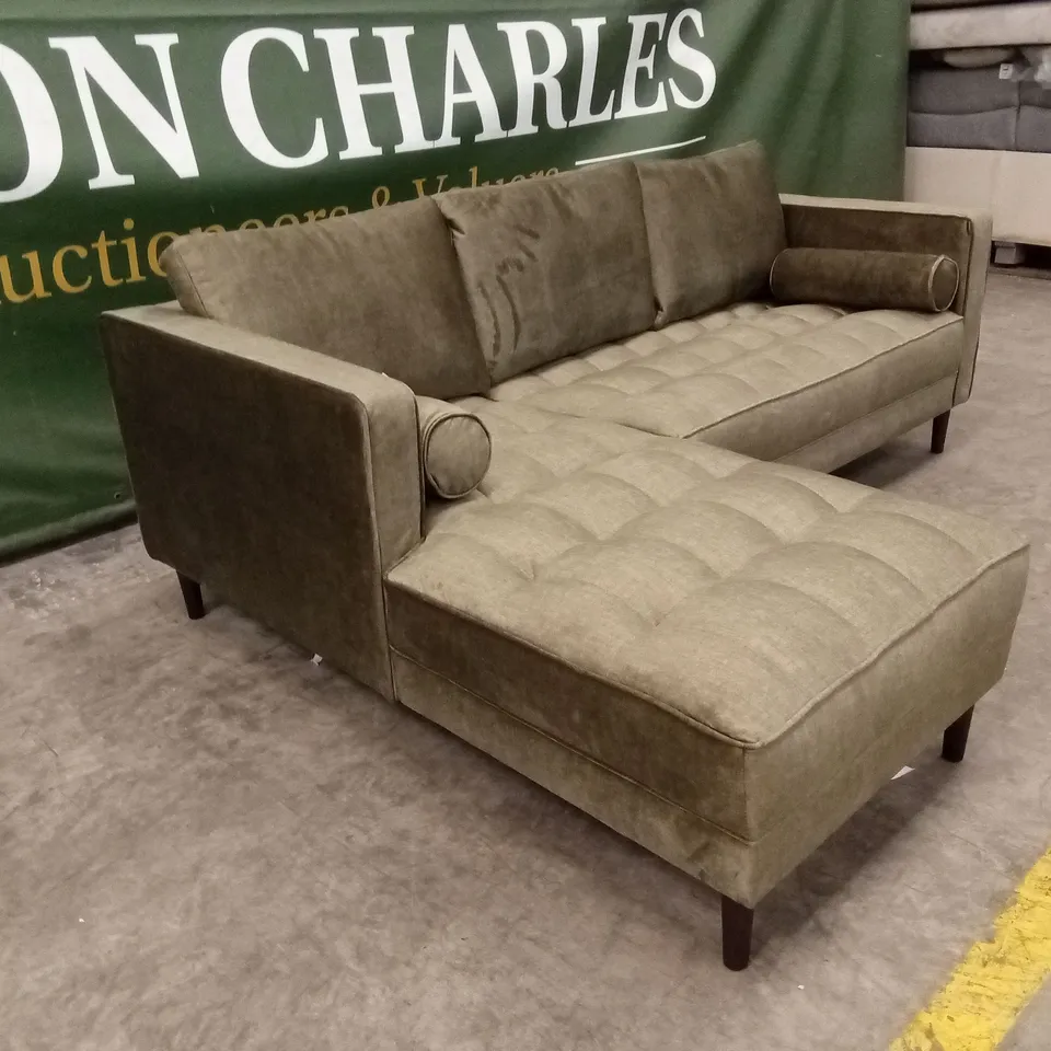 NEW ORLEANS FABRIC LEFT HAND CHAISE SOFA RRP £899