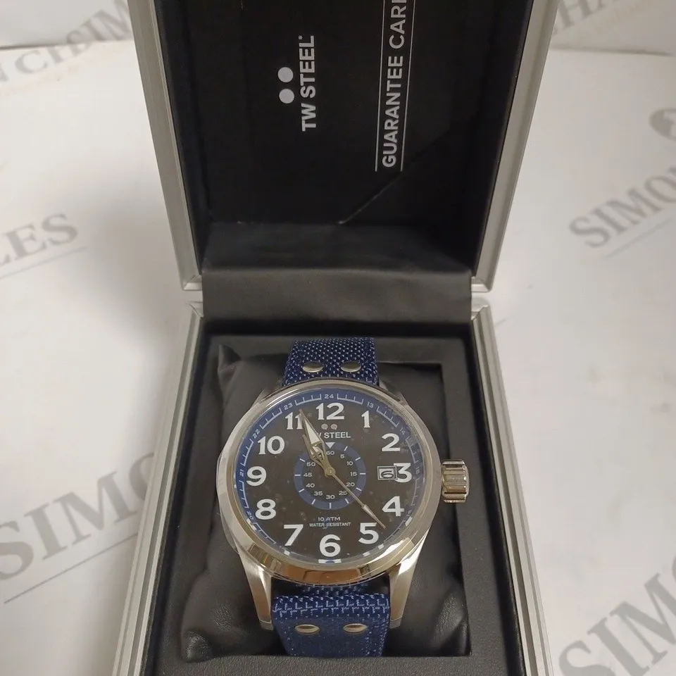 TW STEEL GENTS VOLANTE STAINLESS STEEL 45MM WATCH - BLUE